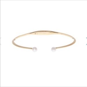 Nadri Gold Pearl Cuff Bracelet NIB